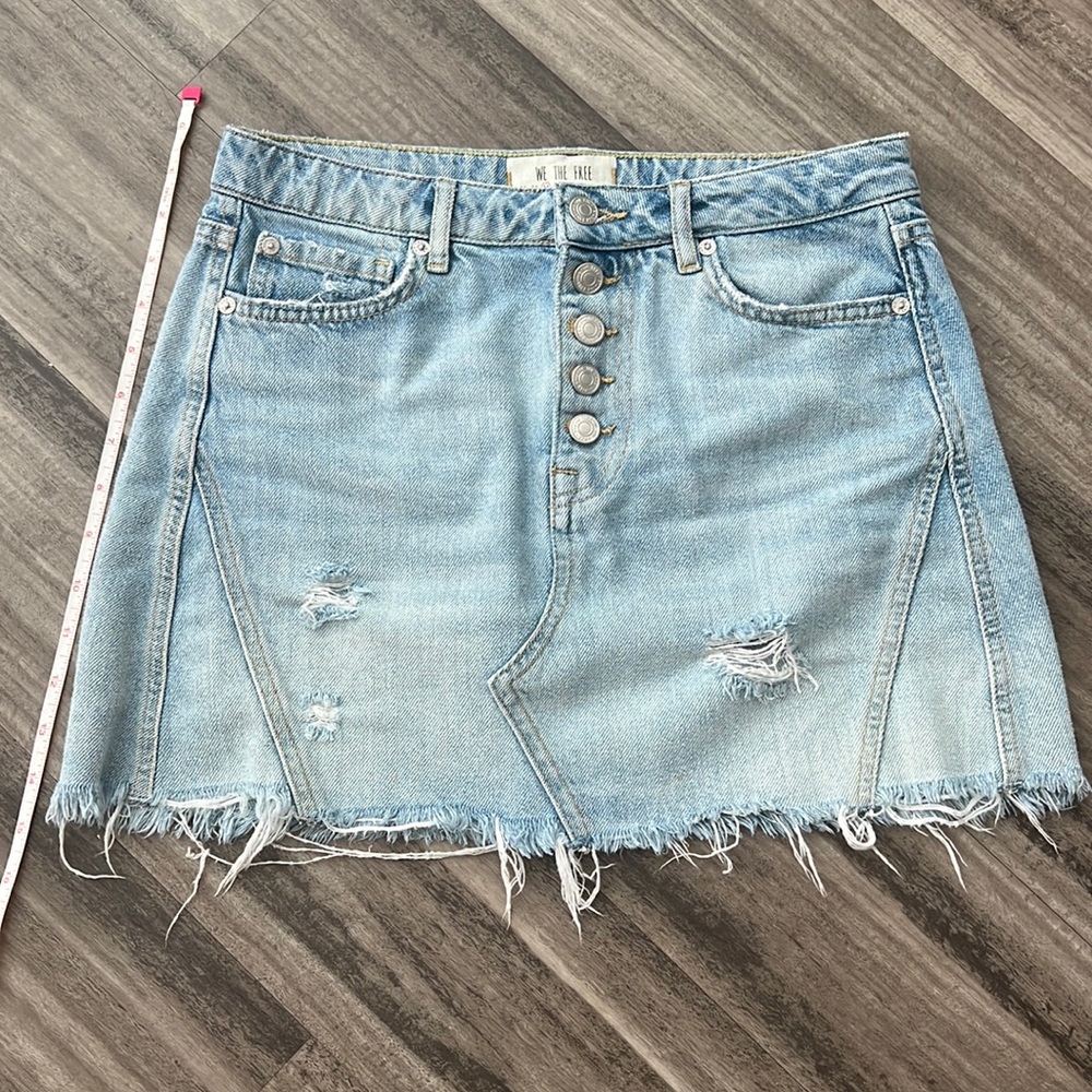 Free people denim skirt
